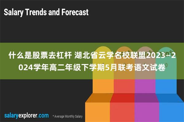 什么是股票去杠杆 湖北省云学名校联盟2023—2024学年高二年级下学期5月联考语文试卷