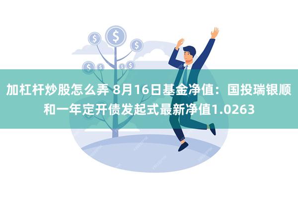 加杠杆炒股怎么弄 8月16日基金净值：国投瑞银顺和一年定开债发起式最新净值1.0263