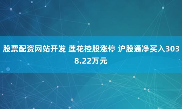 股票配资网站开发 莲花控股涨停 沪股通净买入3038.22万元