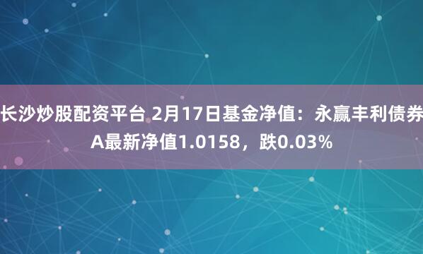 长沙炒股配资平台 2月17日基金净值：永赢丰利债券A最新净值1.0158，跌0.03%